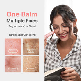 KAHI applying around eye area to smooth fine lines and prep for makeup