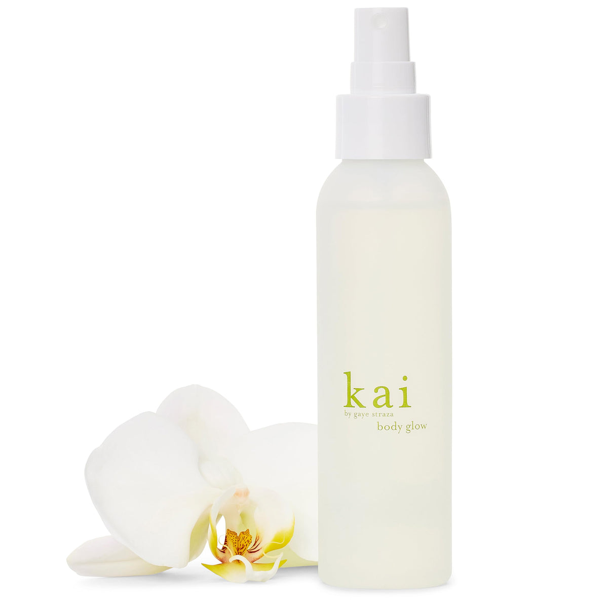 kai body glow front bottle showing sleek packaging and product benefit