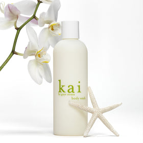 kai foaming texture on hand demonstrating gentle lather and quick rinsing benefit