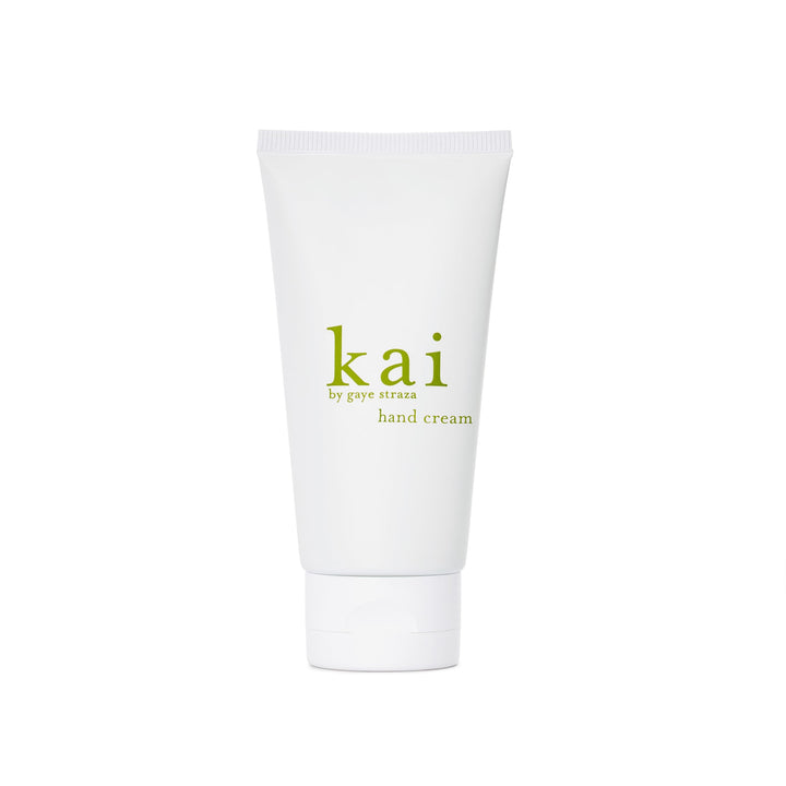 kai hand cream front packaging showing tube and gardenia scent for easy travel