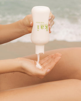 kai shea butter and cucumber ingredients conveying soothing nourishment