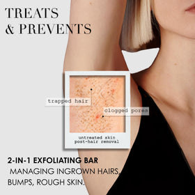 Kaia Naturals lathered bar on hand demonstrating cleansing and exfoliating action
