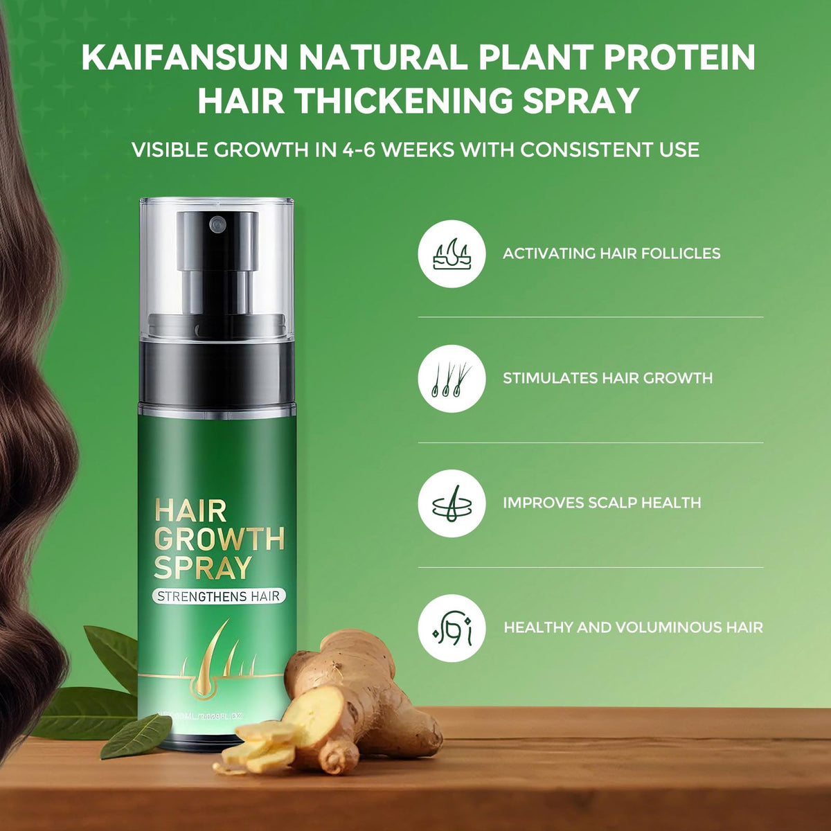 kaifansun spray nozzle dispensing fine mist for targeted, non-greasy application