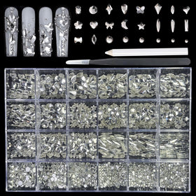 Kaipheiquan front packaging showing full rhinestone kit and tools, for easy selection