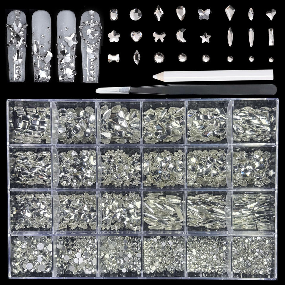 Kaipheiquan front packaging showing full rhinestone kit and tools, for easy selection