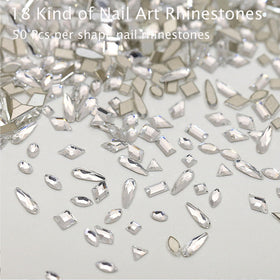 Kaipheiquan close-up of special-shaped clear rhinestones, highlighting precise cuts