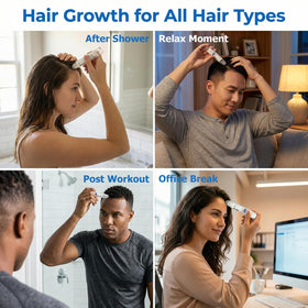 KAISHISESEN roll-on being applied to scalp for targeted coverage