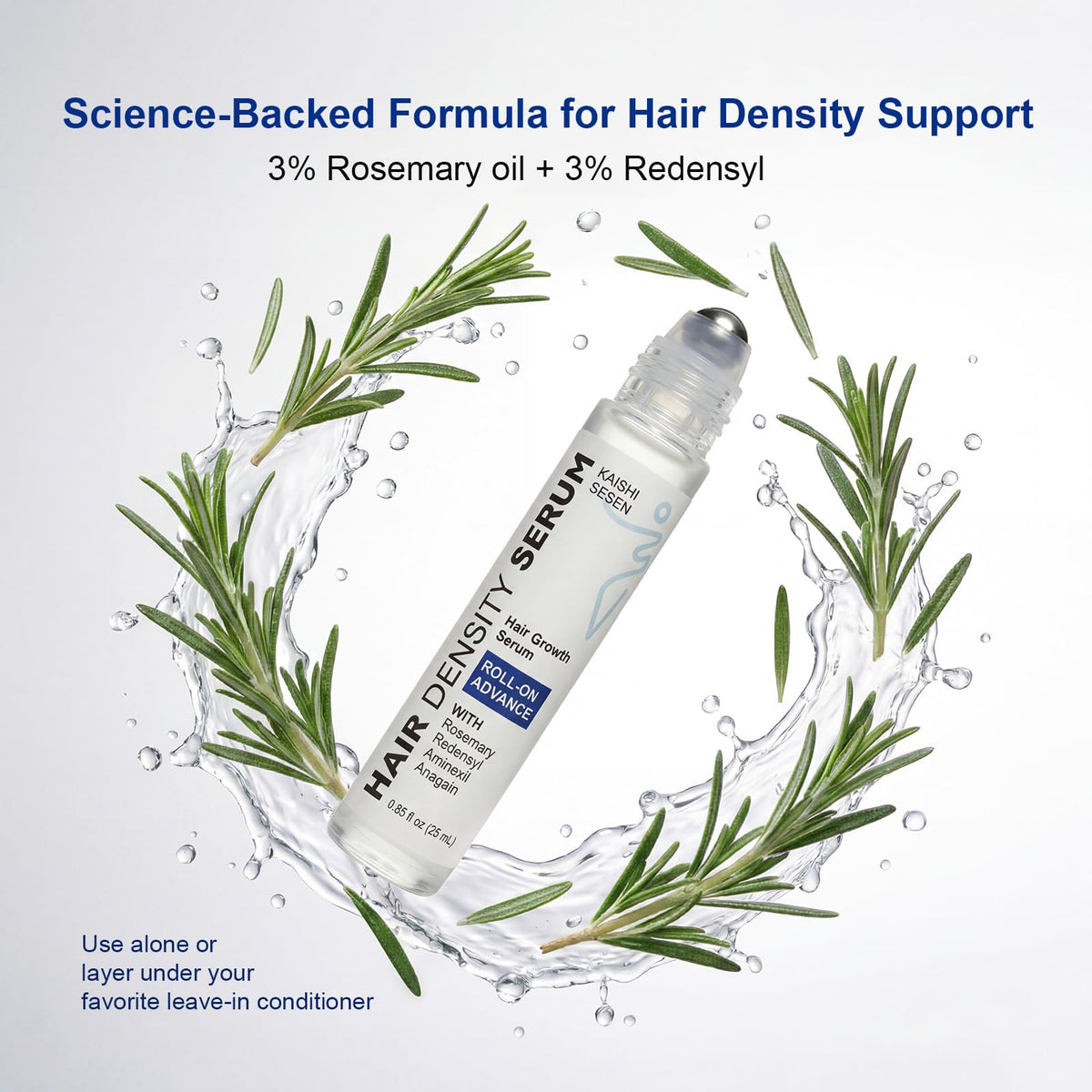 KAISHISESEN rosemary and Redensyl ingredients displayed for formulation transparency