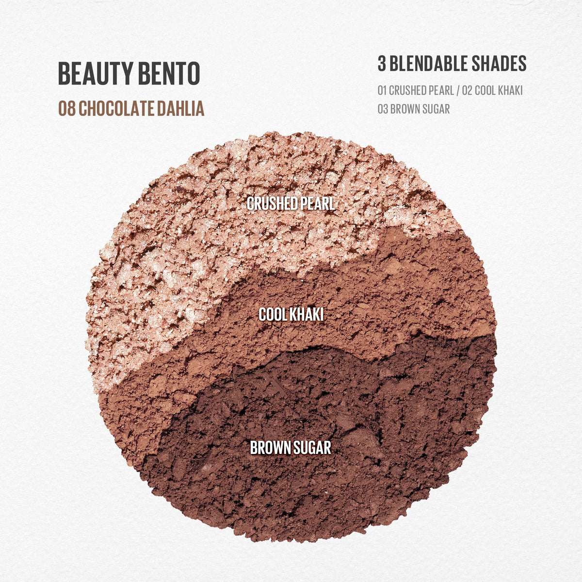 Kaja open trio top view revealing three shades and easy fingertip access benefit