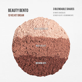 Kaja Bento open trio top view showing three shades, easy shade selection