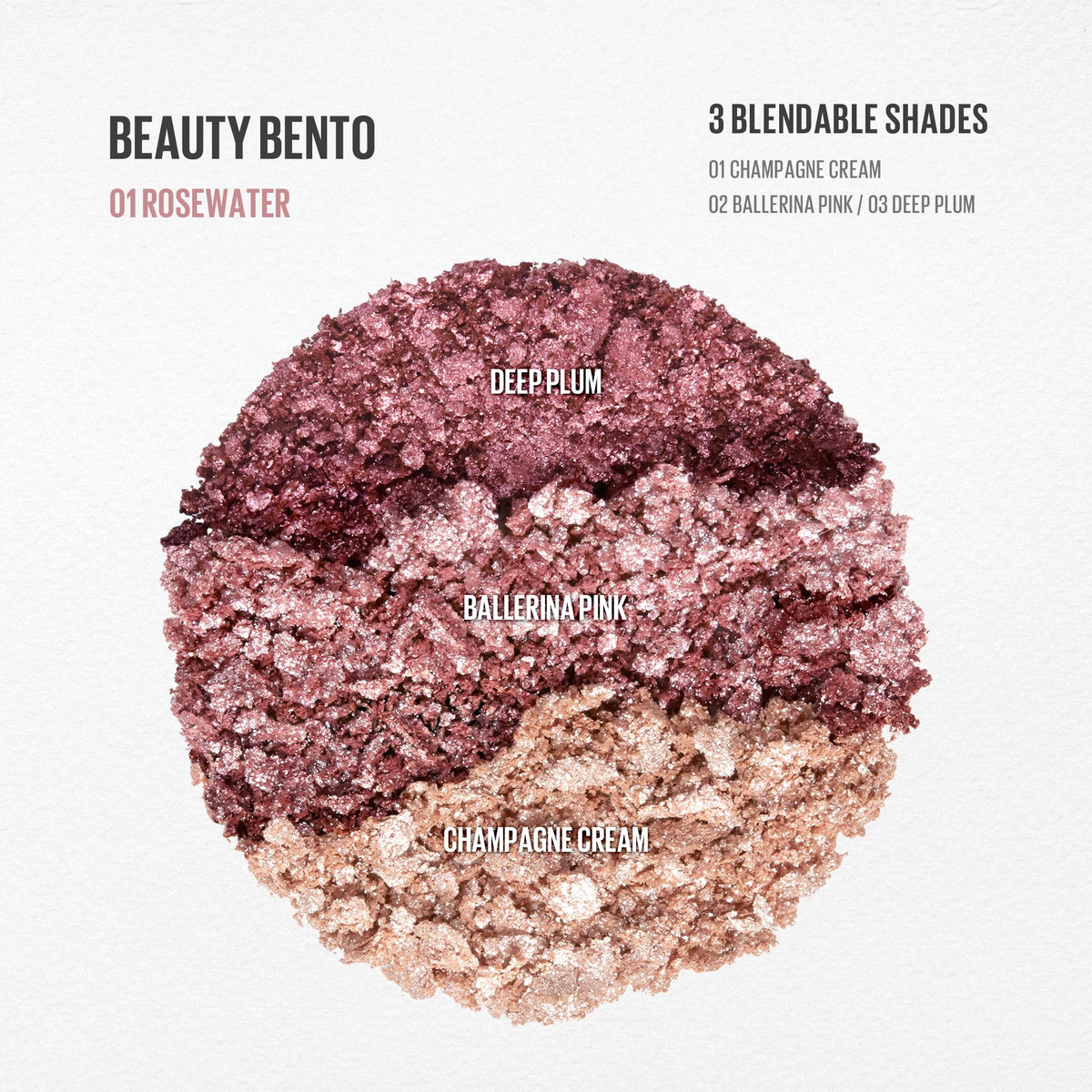 Kaja open trio top view revealing three plum-rosy shades for easy layering