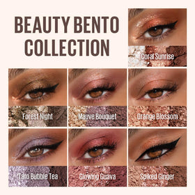 Kaja swatches on arm of Orange Blossom trio showing true-to-tone pigmentation