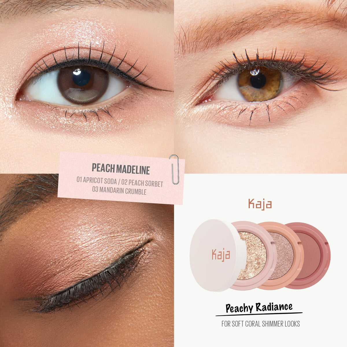 Kaja chrome glitter close-up texture showing melted-on sparkle for lasting shine