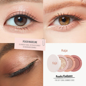 Kaja chrome glitter close-up texture showing melted-on sparkle for lasting shine