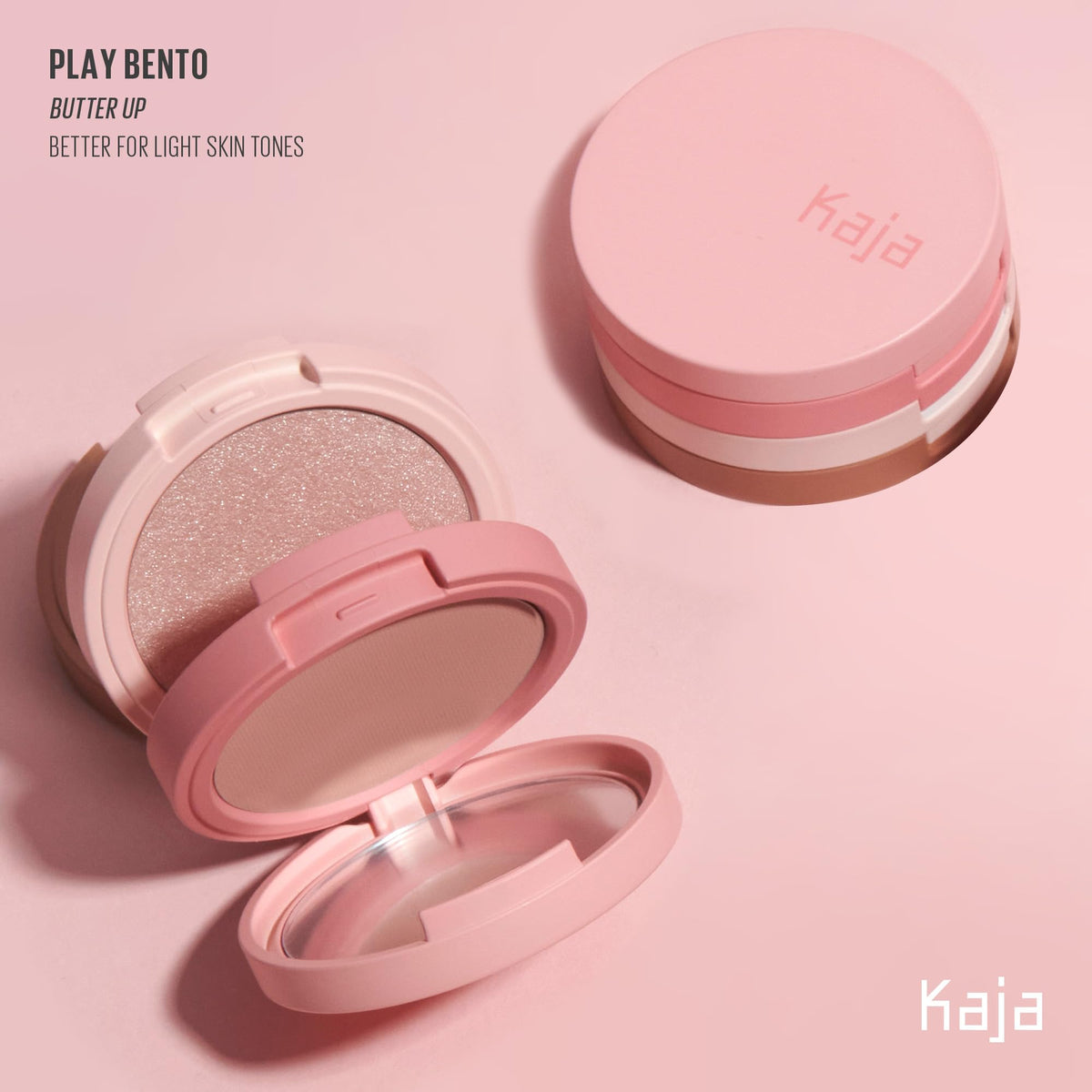 KAJA creamy bronzer close-up showing butter-like texture for easy sculpting