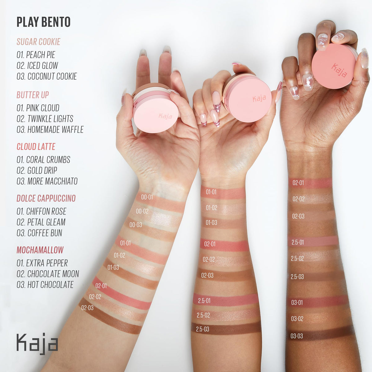 KAJA palette held next to hand for size comparison and travel-ready benefit