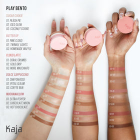 KAJA palette held next to hand for size comparison and travel-ready benefit
