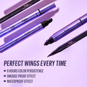 Kaja double-ended wink stamp long pen displaying stamp and liner