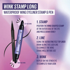 Kaja stamp close-up revealing wing shape for consistent application