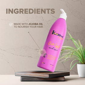KALIVE 2 STYLE applying gel to damp curls demonstrating easy distribution and definition
