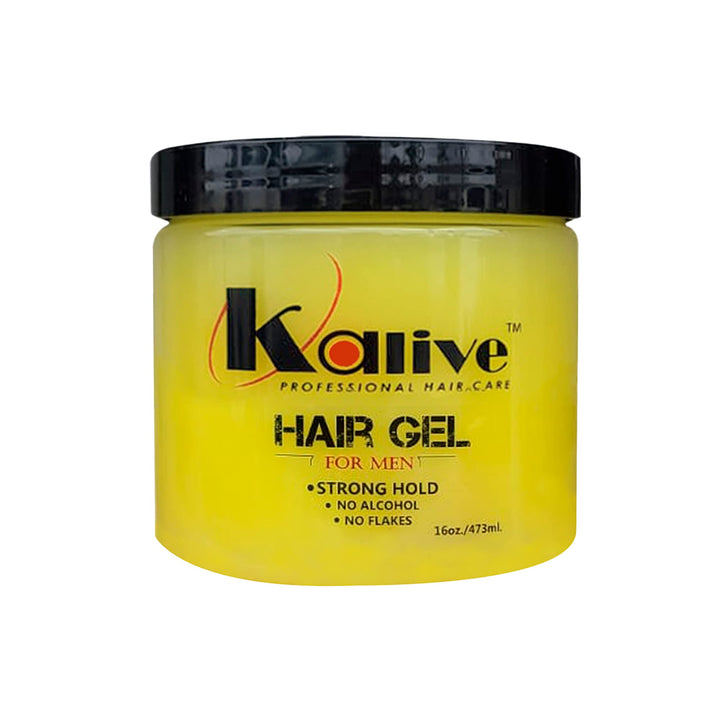KALIVE 2 STYLE front packaging showing 16 oz jar and branding benefit strong hold
