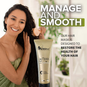 KALIVE 2 STYLE label close-up listing keratin collagen and wheat germ
