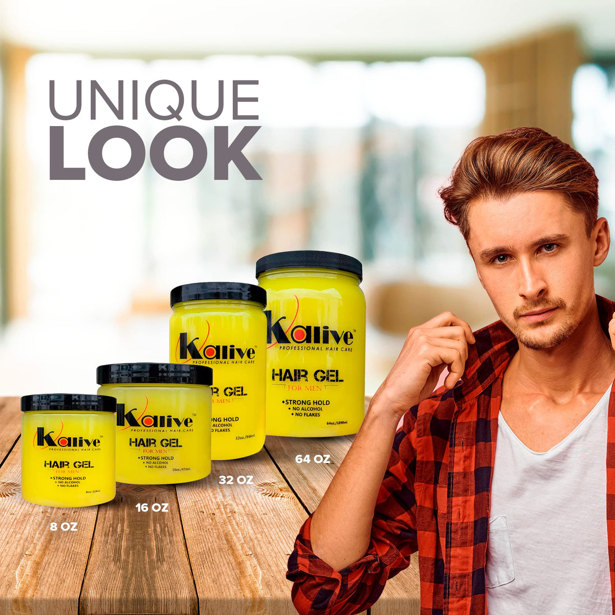 KALIVE 2 STYLE label closeup showing alcohol-free ingredients and gentle formula