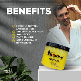 KALIVE 2 STYLE gel on hand demonstrating easy application and non-flaking control
