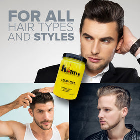 KALIVE 2 STYLE styled hair closeup showing defined hold and light shine