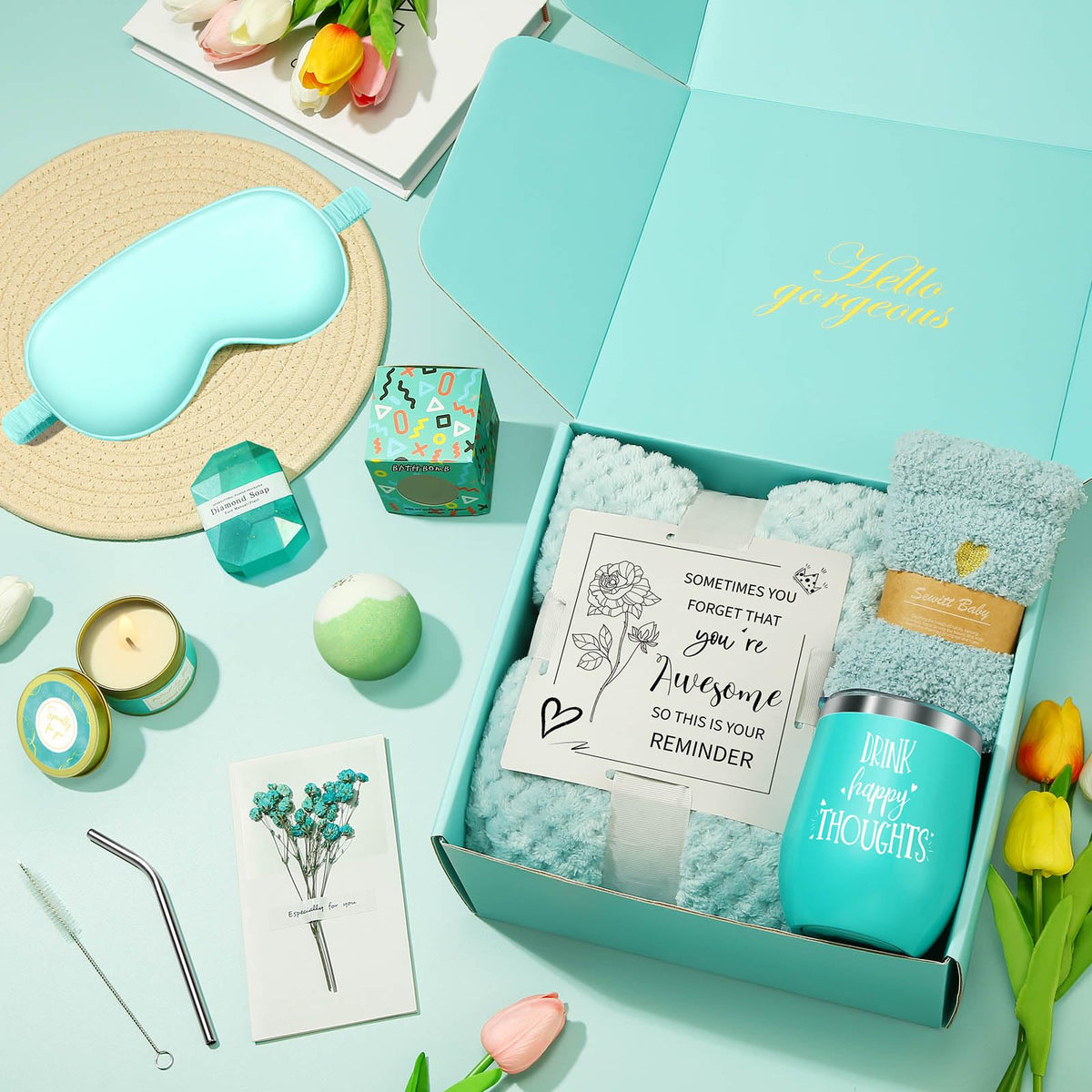 Kalokey 12oz tumbler with straw and cleaning brush for easy hydration