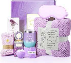 Kalokey gift basket front view showing all items for a complete pampering experience