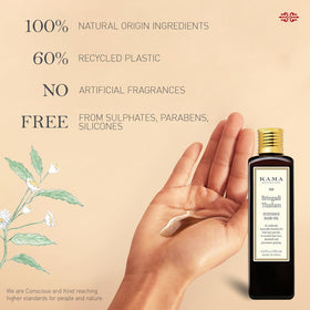 Kama Ayurveda before and after hair comparison showing softer, shinier strands
