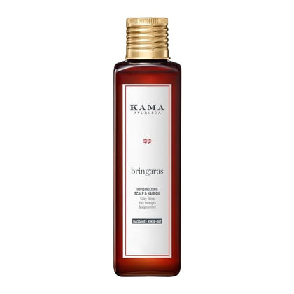 Kama Ayurveda bottle front packaging showing product identity and natural benefits