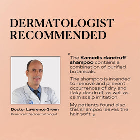 KAMEDIS illustrative before and after scalp flake reduction visualization