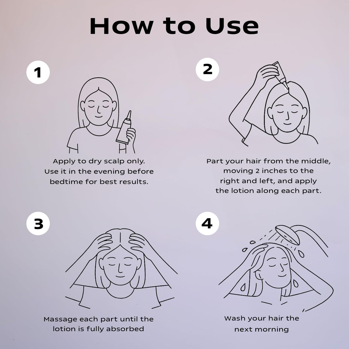 KAMEDIS used as overnight mask in bedroom setting for calming scalp care