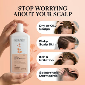 KAMEDIS pump dispensing shampoo for controlled, easy application