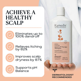 KAMEDIS bottle next to a hand to show 16.9 fl oz scale