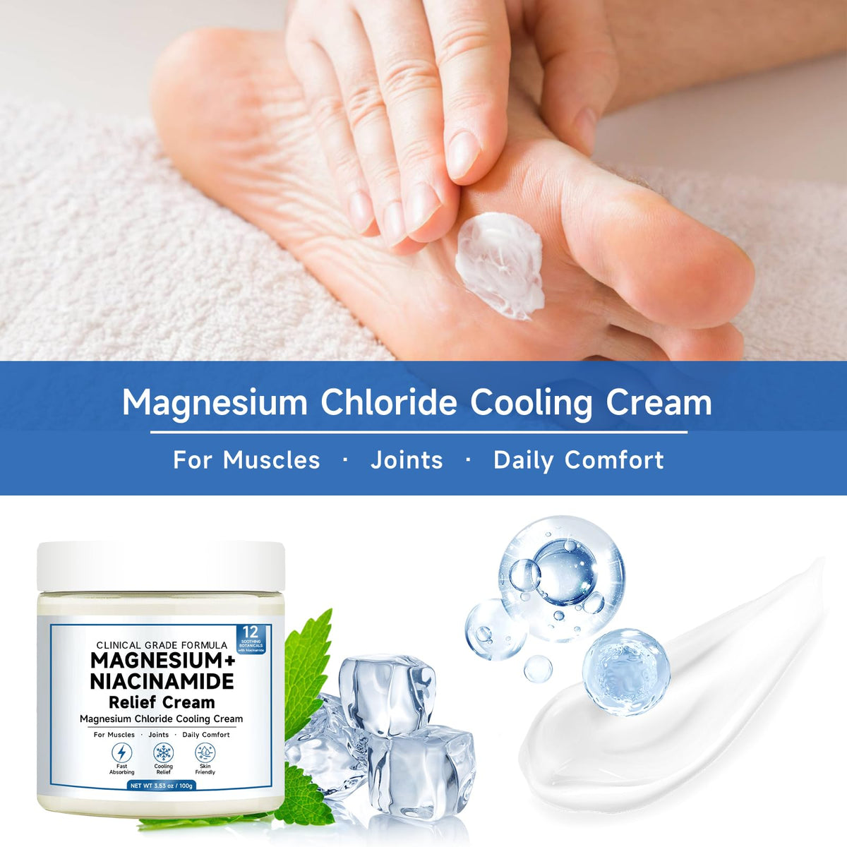 Kaminii cream size next to a hand conveying portable scale and travel-friendly benefit