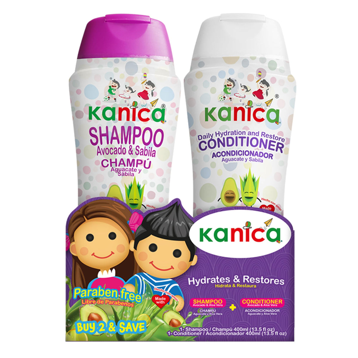 KANICA front packaging showing both bottles and calming design benefits