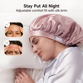 Kaome half-style wrap worn by model illustrating comfortable sleep stability