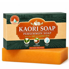 Kaori Soap front packaging showing product and benefits