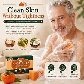 Kaori Soap used by man washing underarm for odor control