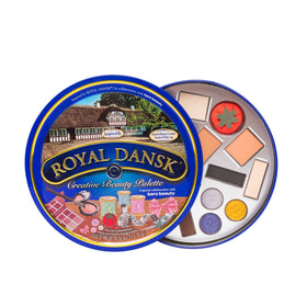 Kara Beauty front cookie tin packaging with collectible appeal