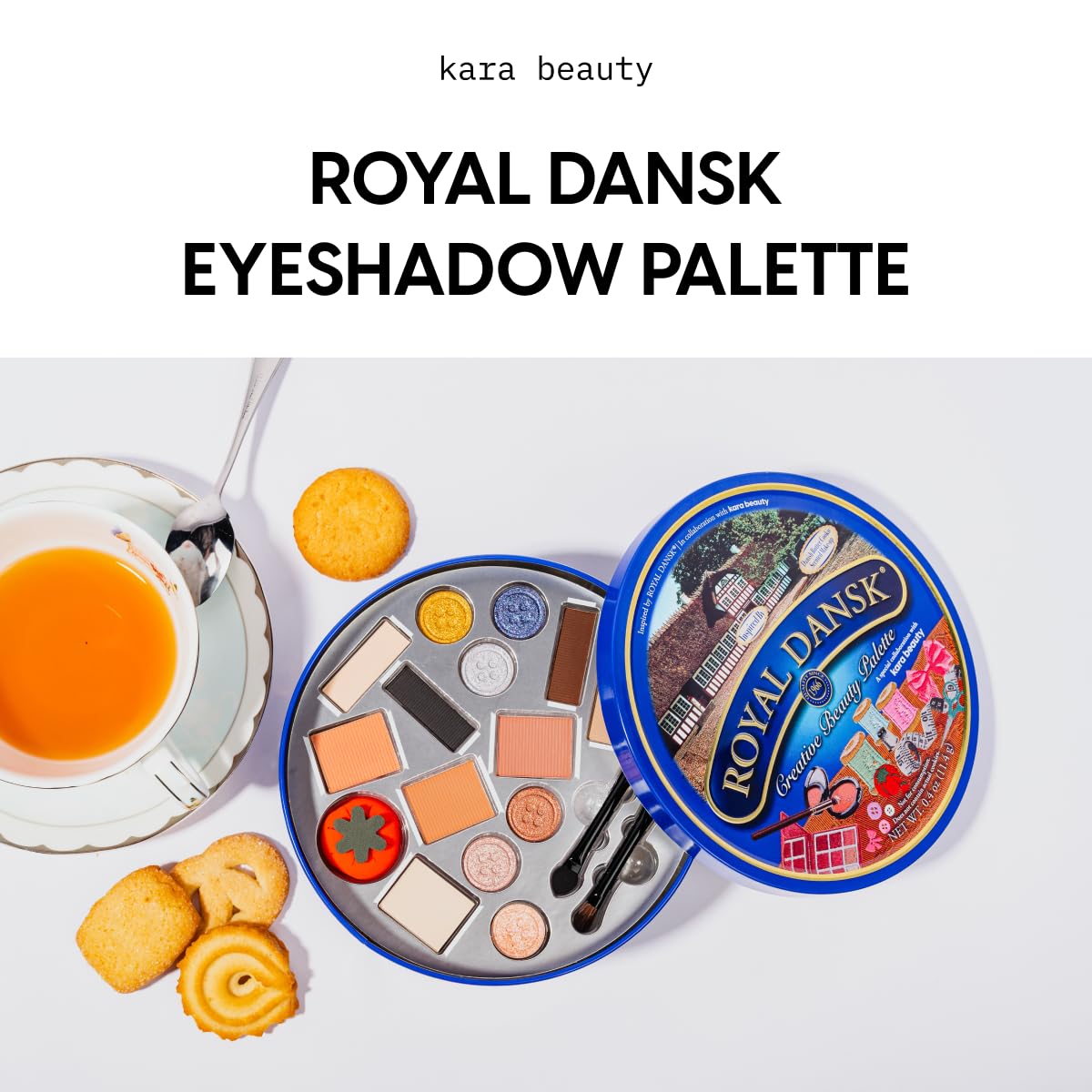 Kara Beauty open palette overhead showing 14 blendable shades