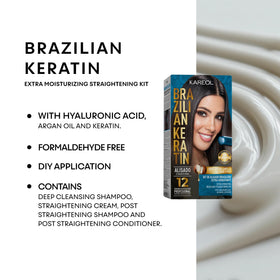 Kareol being applied with a brush demonstrating easy at-home professional method