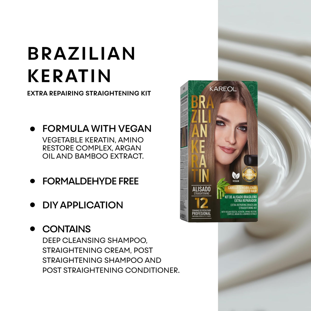 Kareol application brushing step demonstrating even coverage