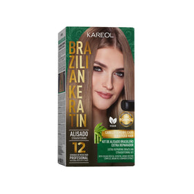 Kareol front packaging showing full keratin kit and benefits