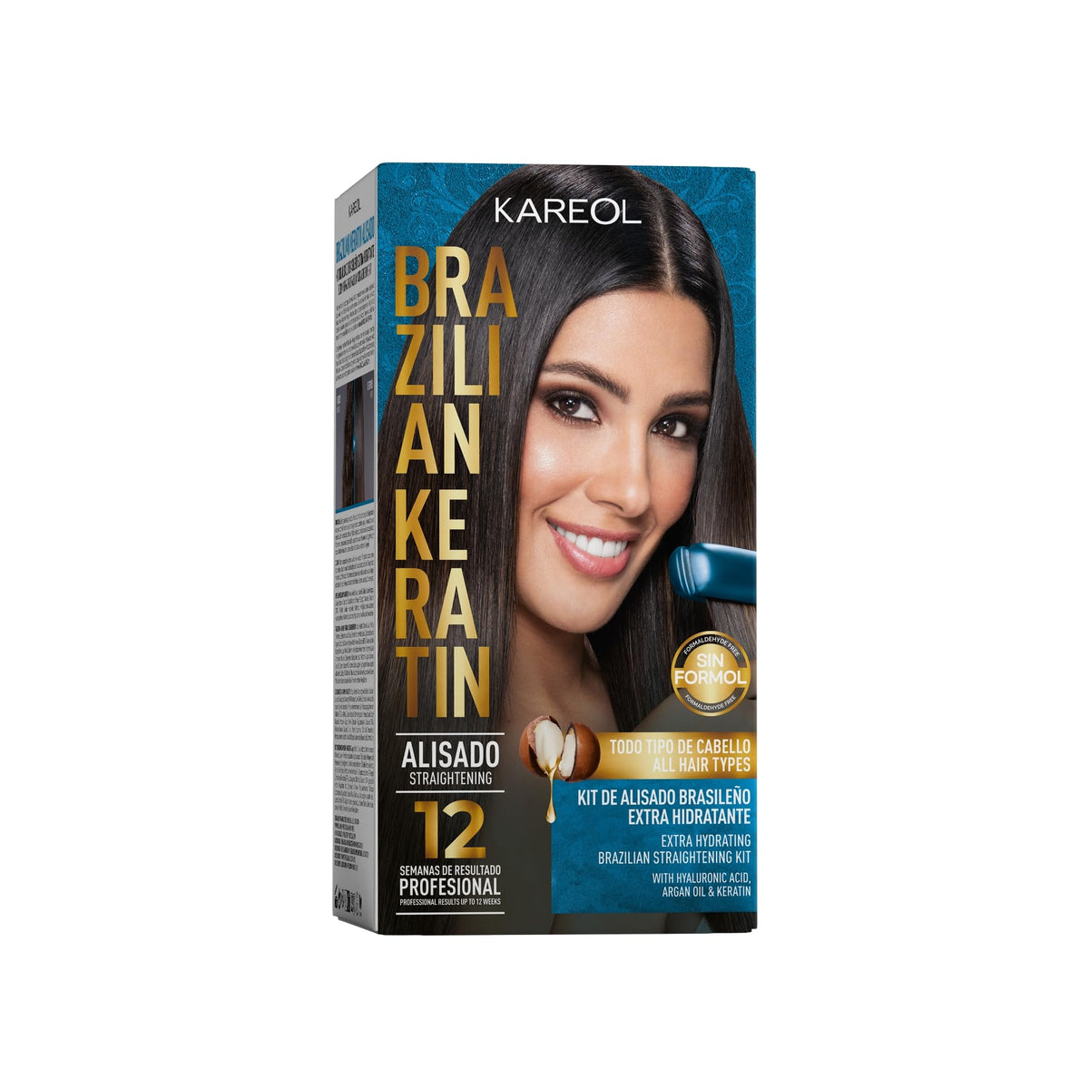Kareol front packaging showing kit contents and clean formula benefits
