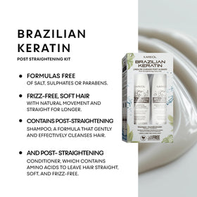 Kareol label highlighting Keraliss Technology and ingredient benefits for treated hair