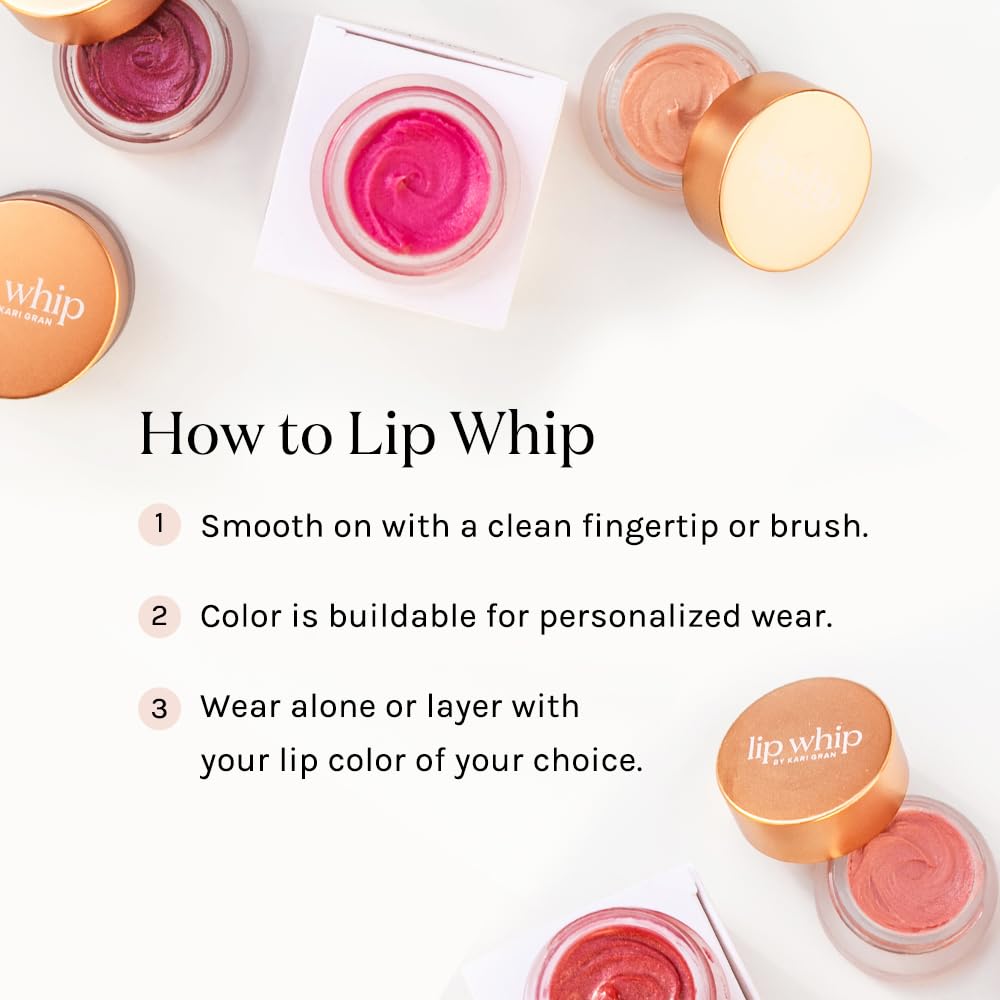 Kari Gran applying Lip Whip with fingertip for easy precise application